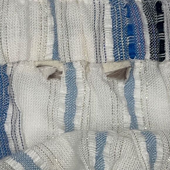 Cato Womens Crop Top Tank Cami Striped Tie Shoulder Blue White Size Large - Picture 5 of 8